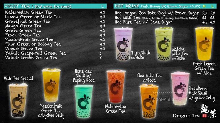 Dragon Tea Kuhio - Honolulu, HI menu_pic