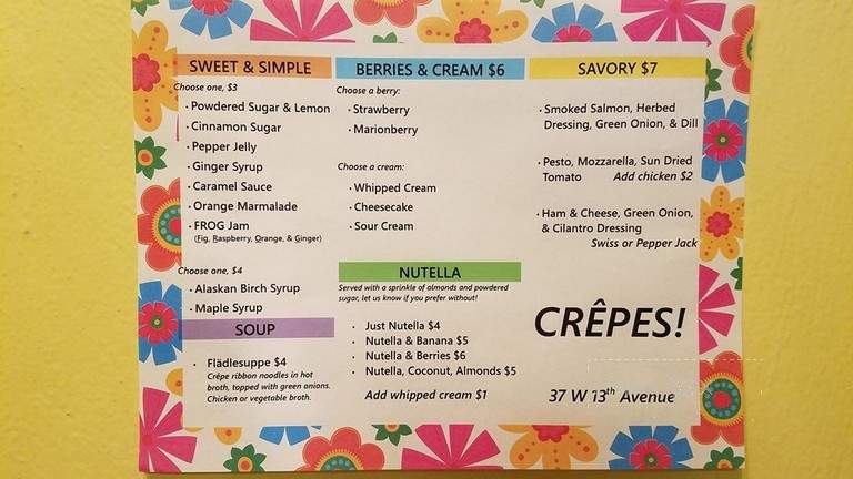 Crepes! - Eugene, OR menu_pic