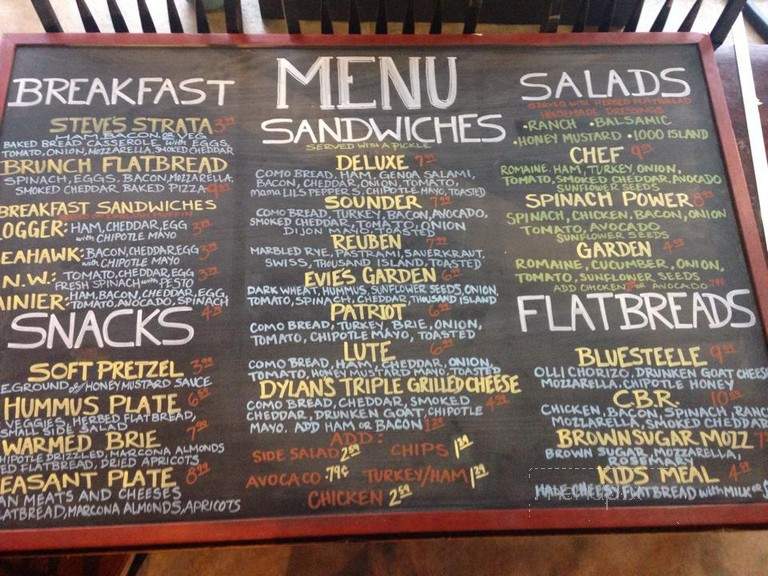 Blue Steele Coffee & Cafe - Tacoma, WA menu_pic