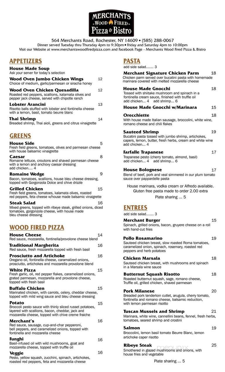 Pappardelle's Pasta - Rochester, NY menu_pic