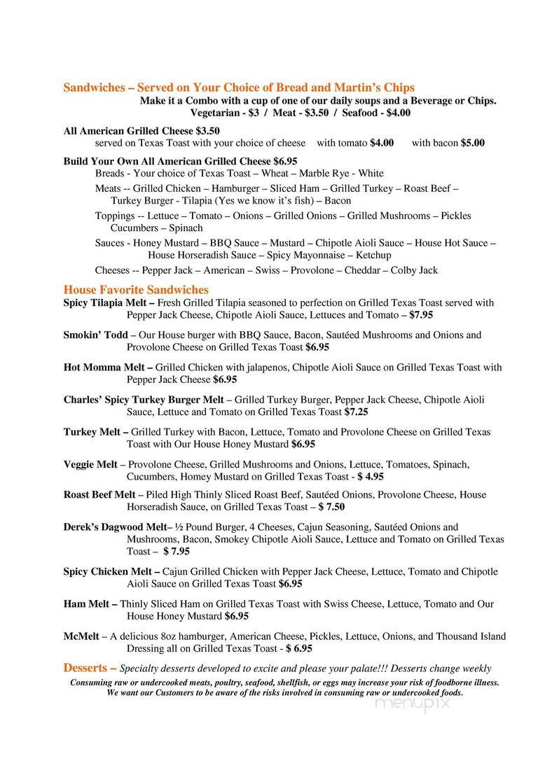 Joy's Cafe - York, PA menu_pic