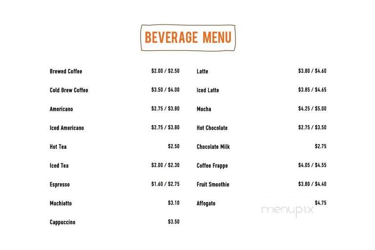 Morgantown Coffee House - Elverson, PA menu_pic