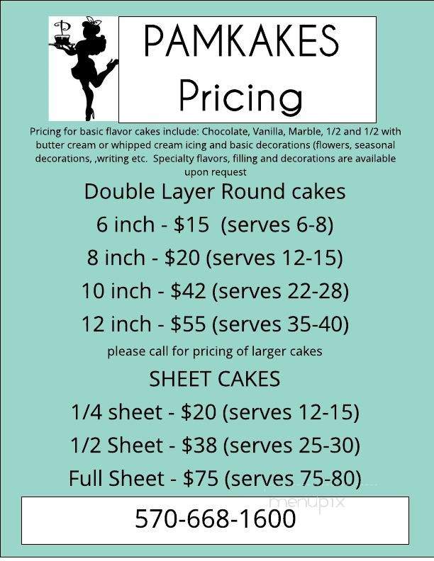 Pamkakes - Tamaqua, PA menu_pic