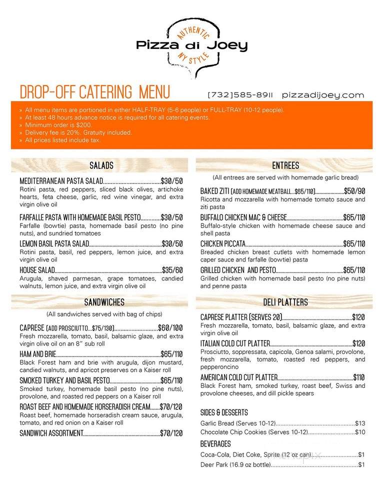Pizza di Joey - Baltimore, MD menu_pic