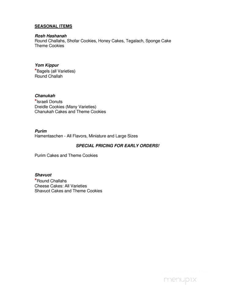 Goldman's Kosher Bakery - Baltimore, MD menu_pic