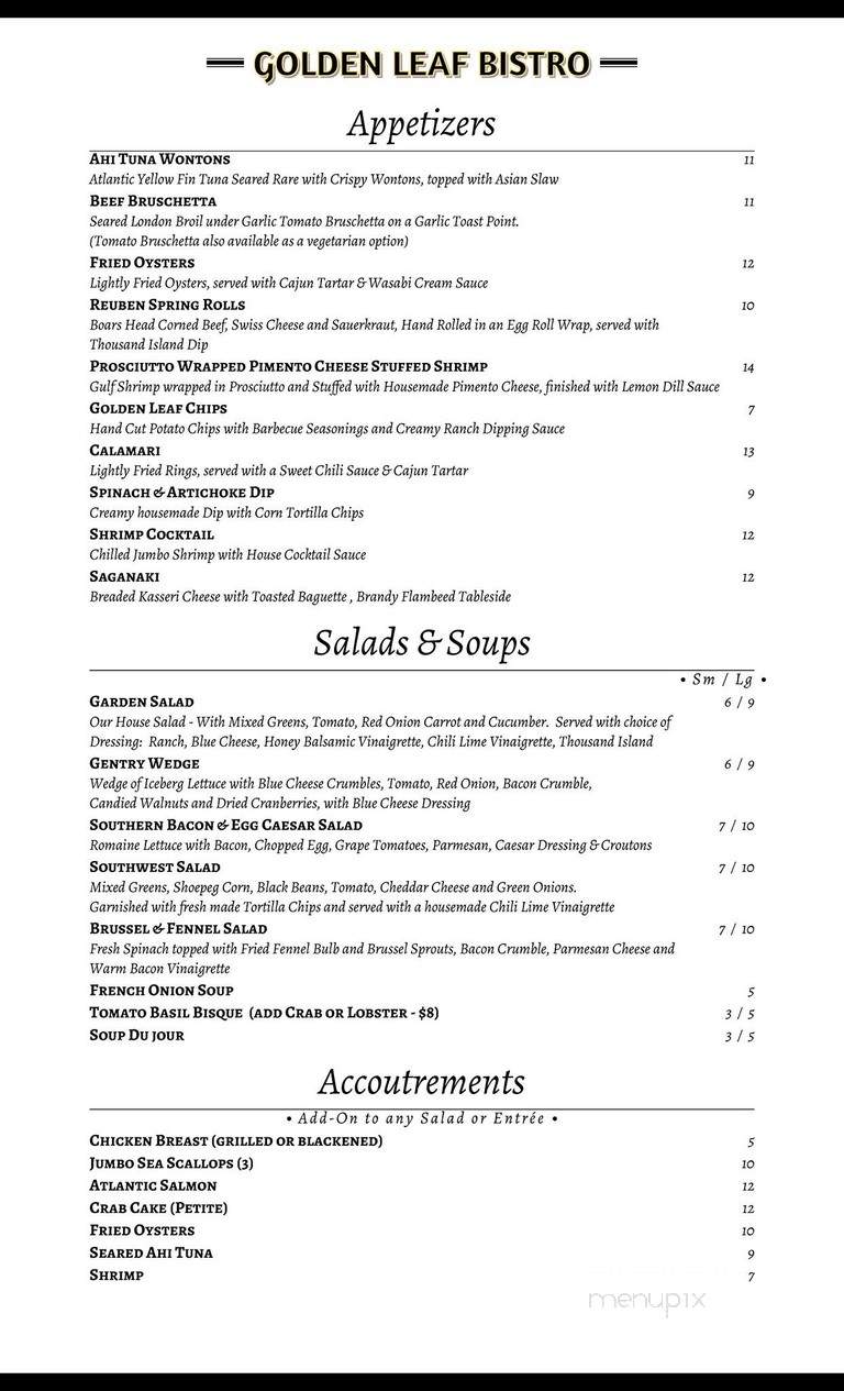 Golden Leaf Catering - Danville, VA menu_pic