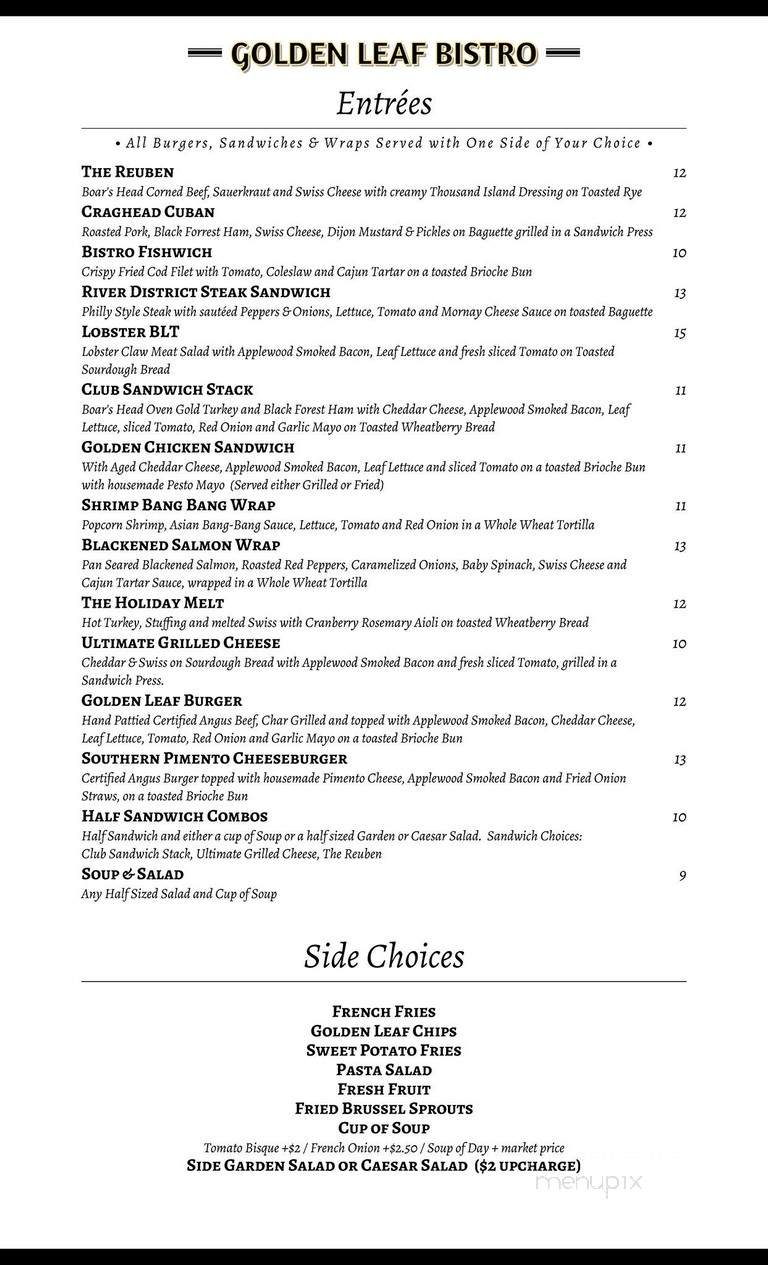 Golden Leaf Catering - Danville, VA menu_pic