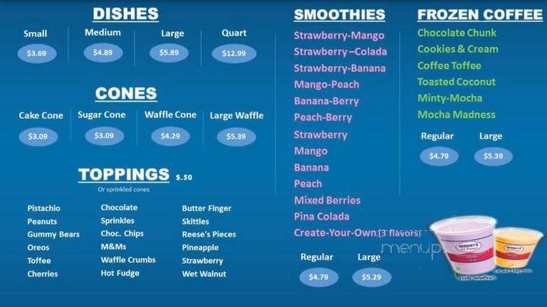 Sam's Ice Cream and Hot Dogs - Lexington, NC menu_pic