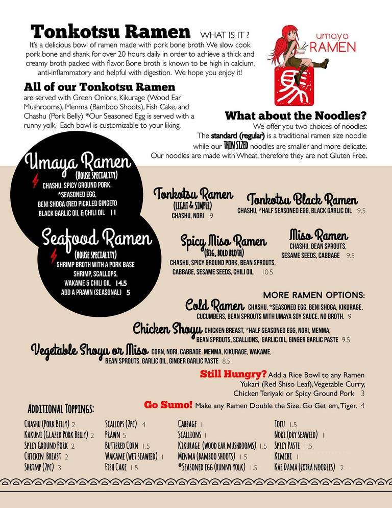 Umaya Lounge - Cerritos, CA menu_pic