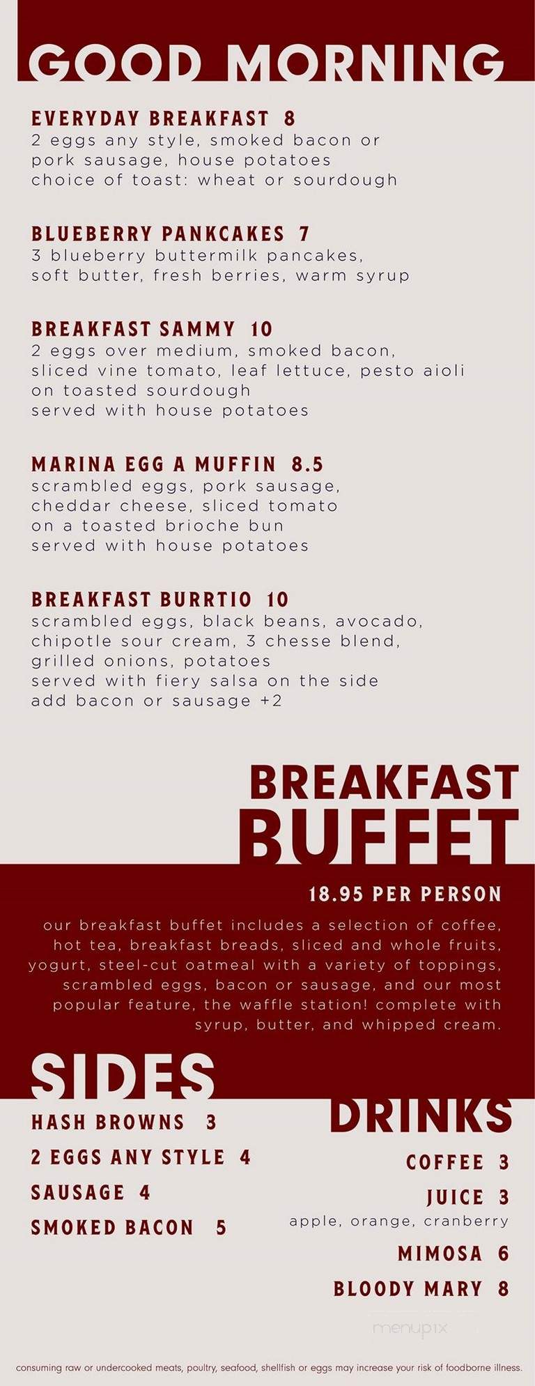 PCH Club - Long Beach, CA menu_pic