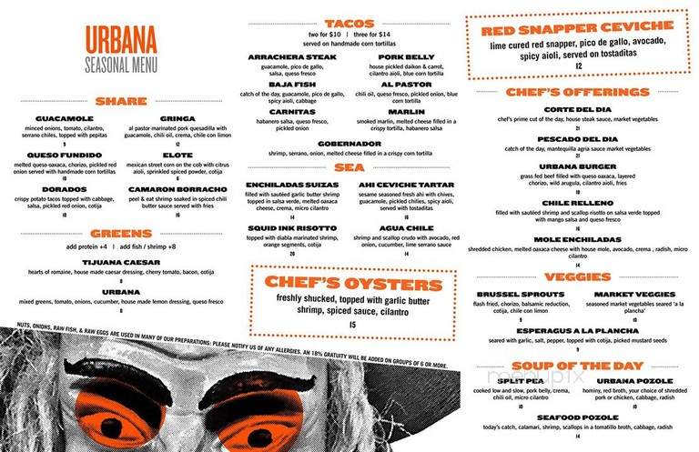 Urbana - Anaheim, CA menu_pic