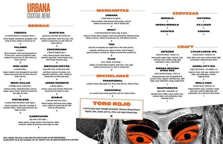 Urbana - Anaheim, CA menu_pic