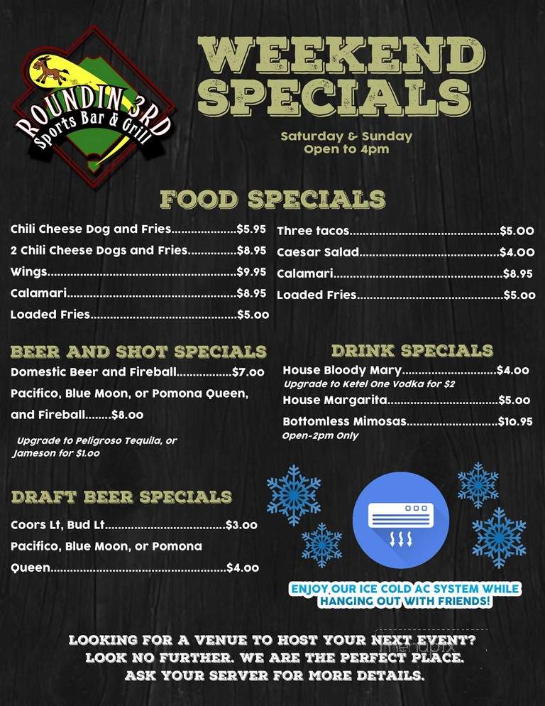 Roundin' 3rd - Long Beach, CA menu_pic