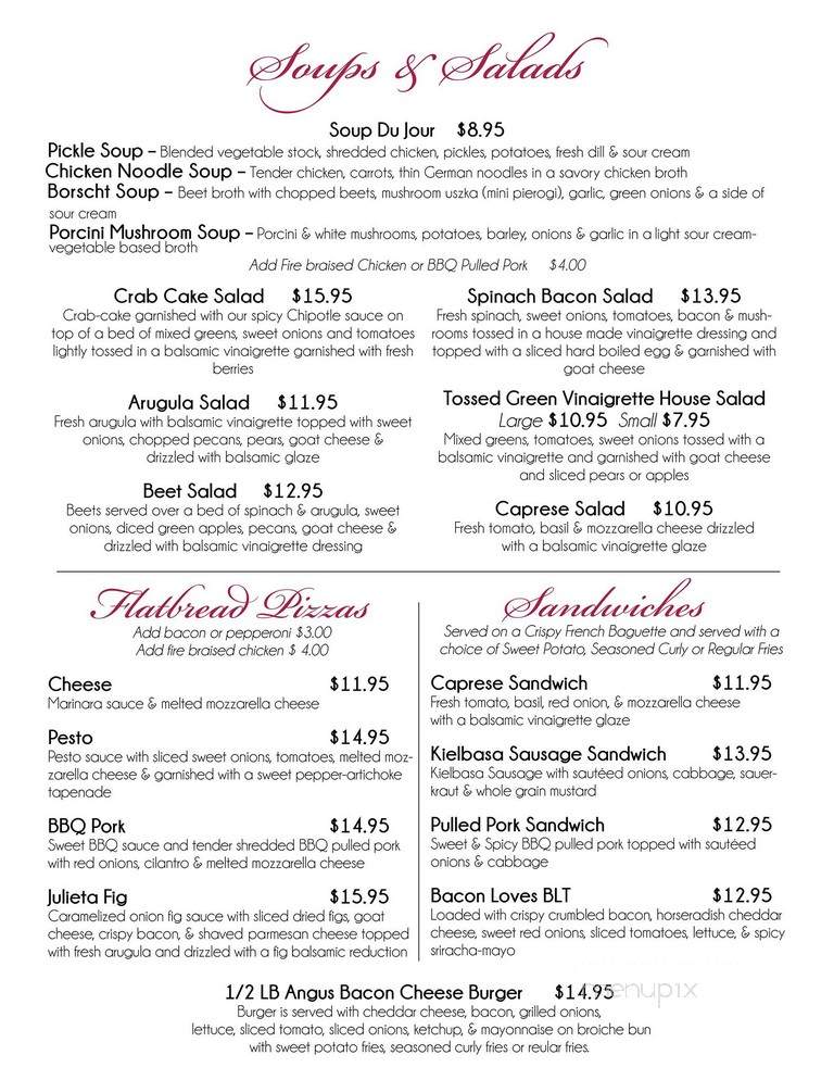 Romeo & Julieta Wine Cafe - San Diego, CA menu_pic