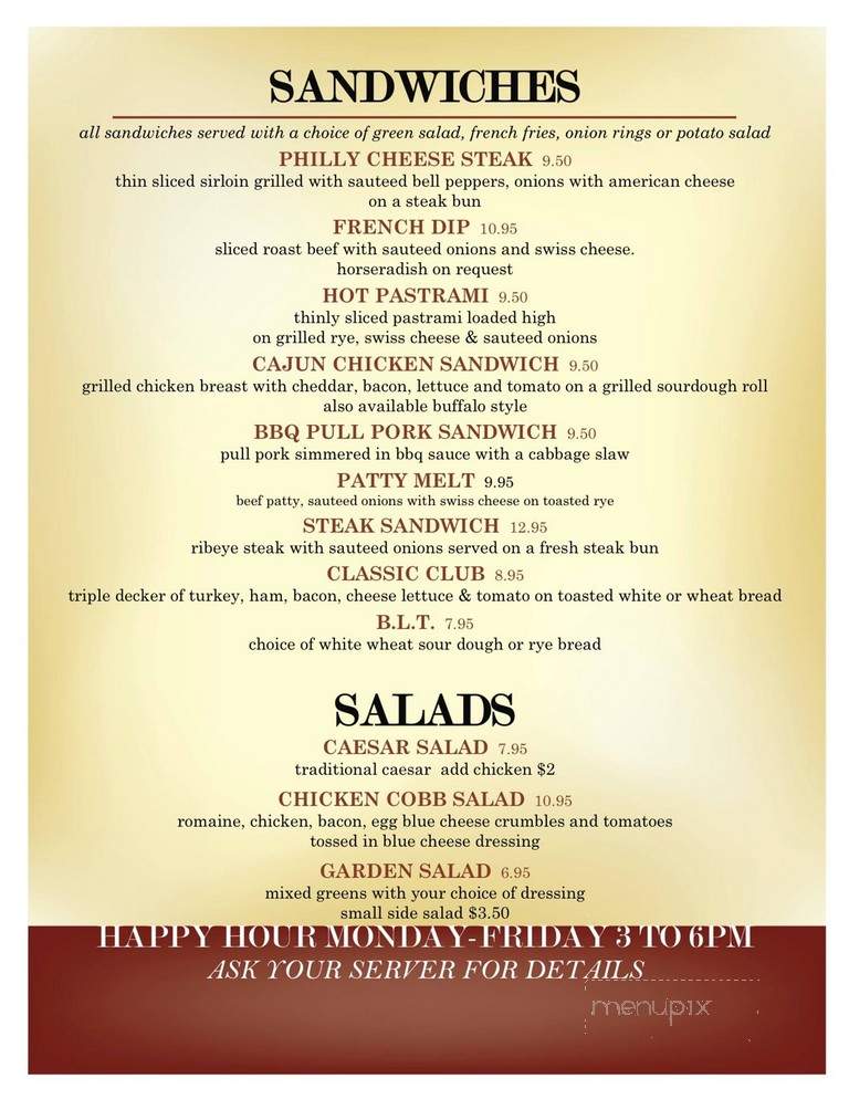 Almond Tree Lounge - Roseville, CA menu_pic