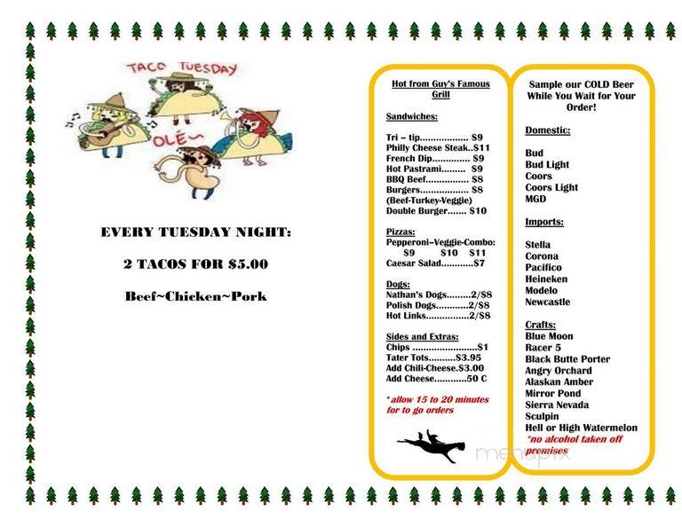 Mountain Springs Hitch N Post - Gold Run, CA menu_pic