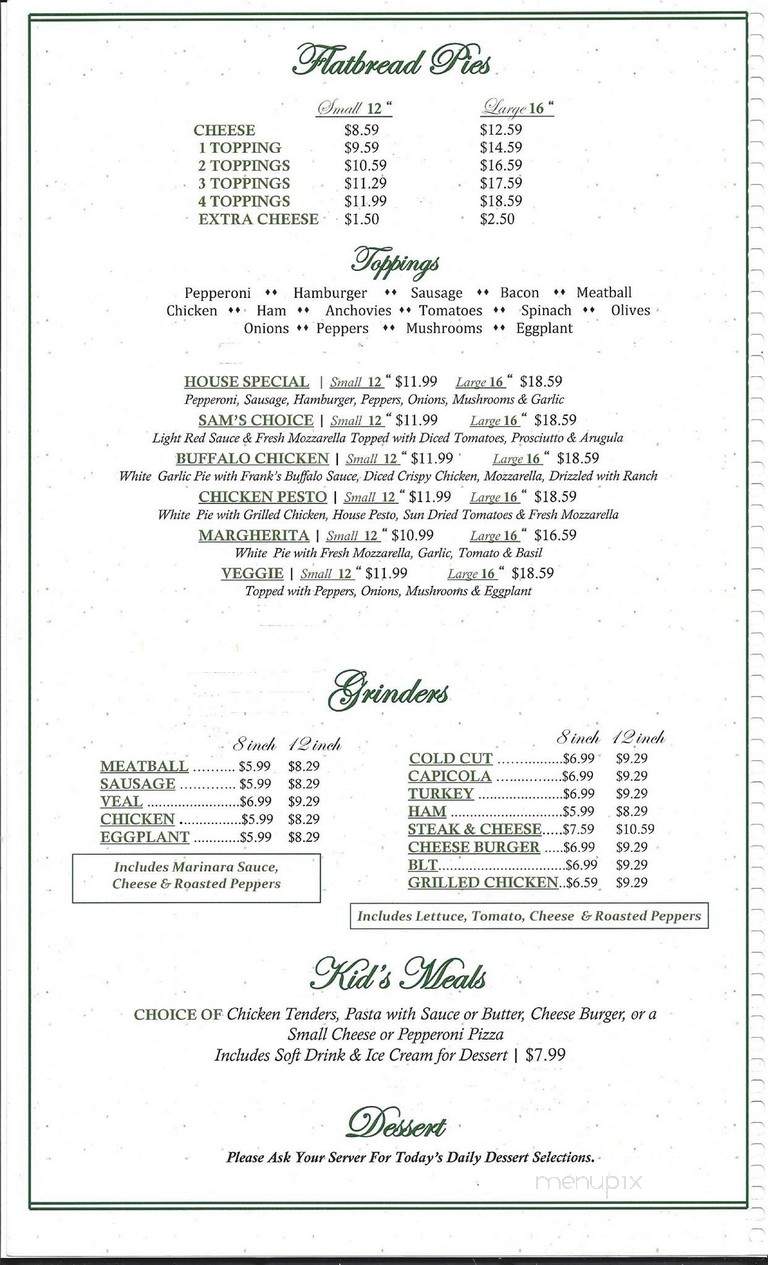 The Tavern - Suffield, CT menu_pic