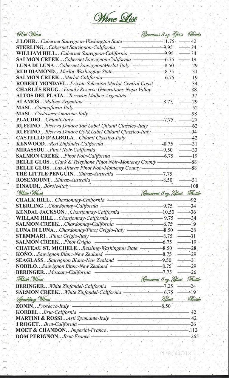 The Tavern - Suffield, CT menu_pic