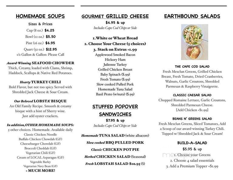 Smithsonian Chowder House - Hatfield, MA menu_pic