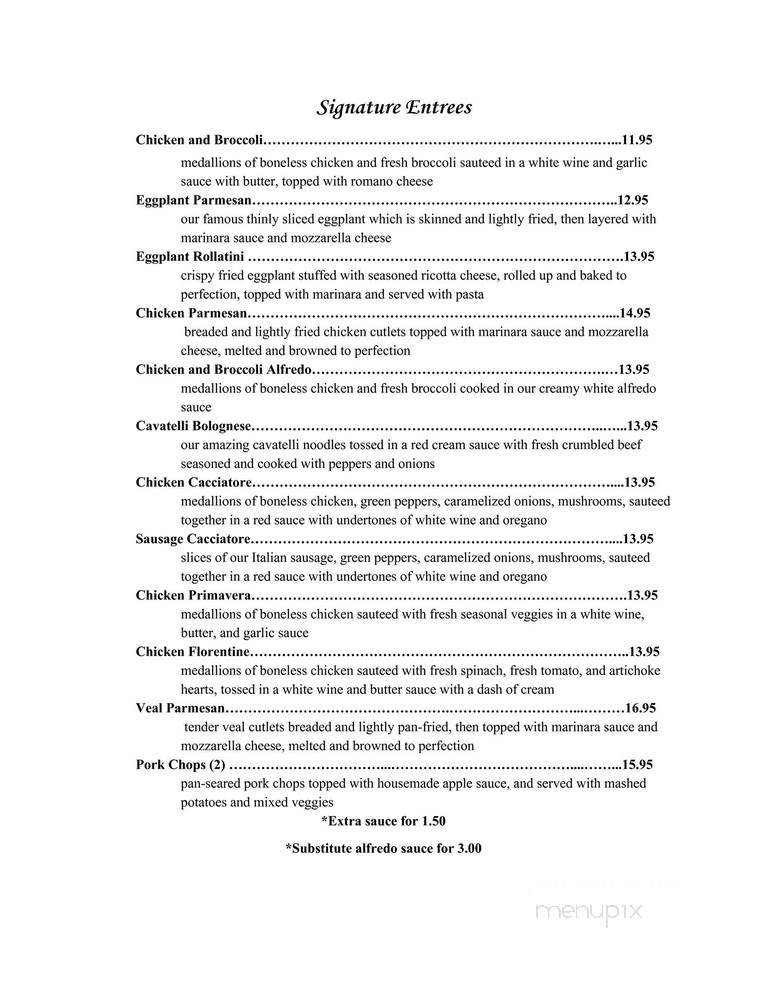 La Cucina Italiana - Worcester, MA menu_pic
