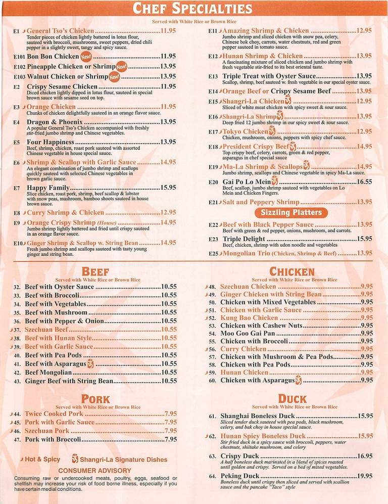 Top 100 Shangri-La - Northborough, MA menu_pic
