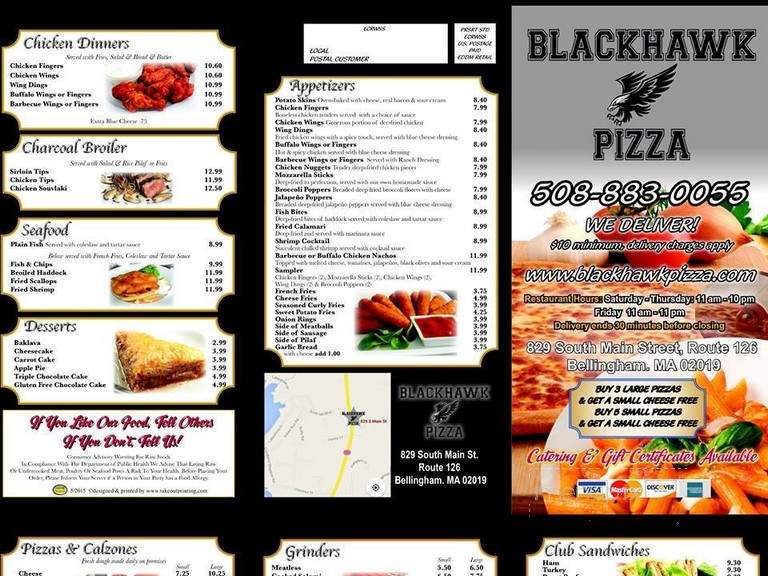 Blackhawk Pizza - Bellingham, MA