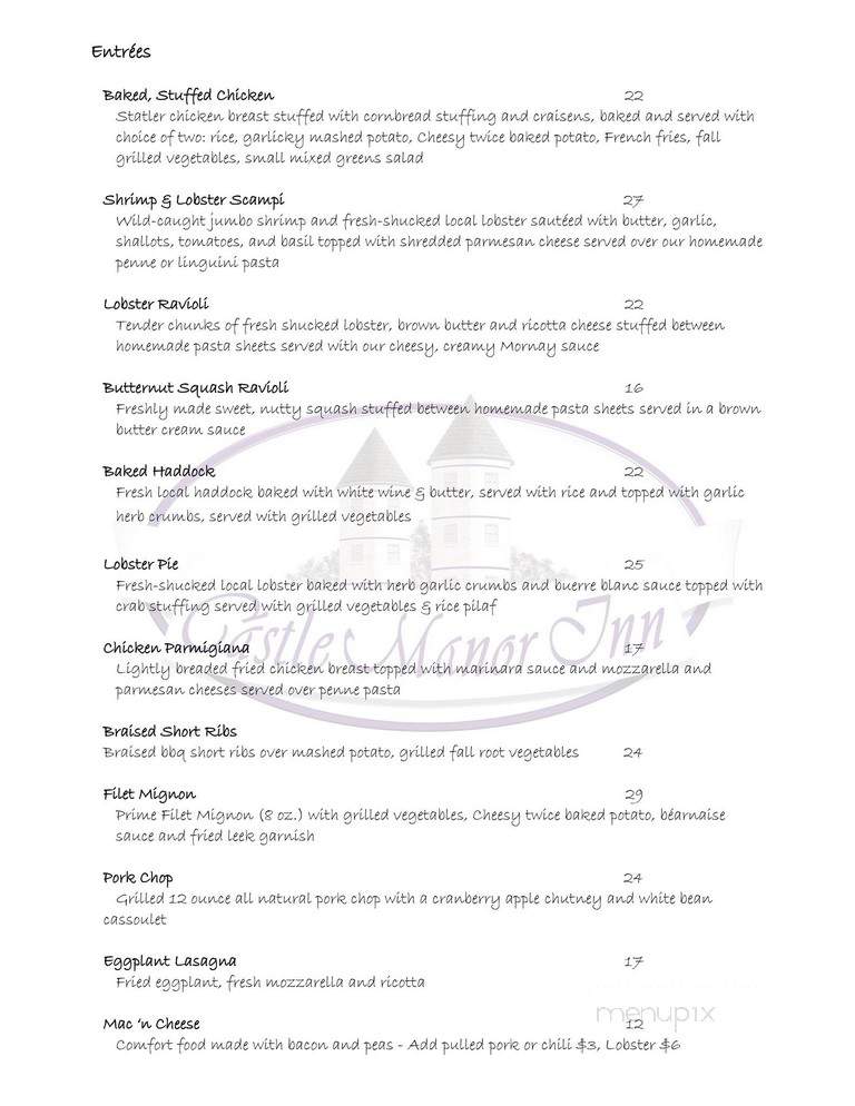Sea Glass Restaurant - Gloucester, MA menu_pic