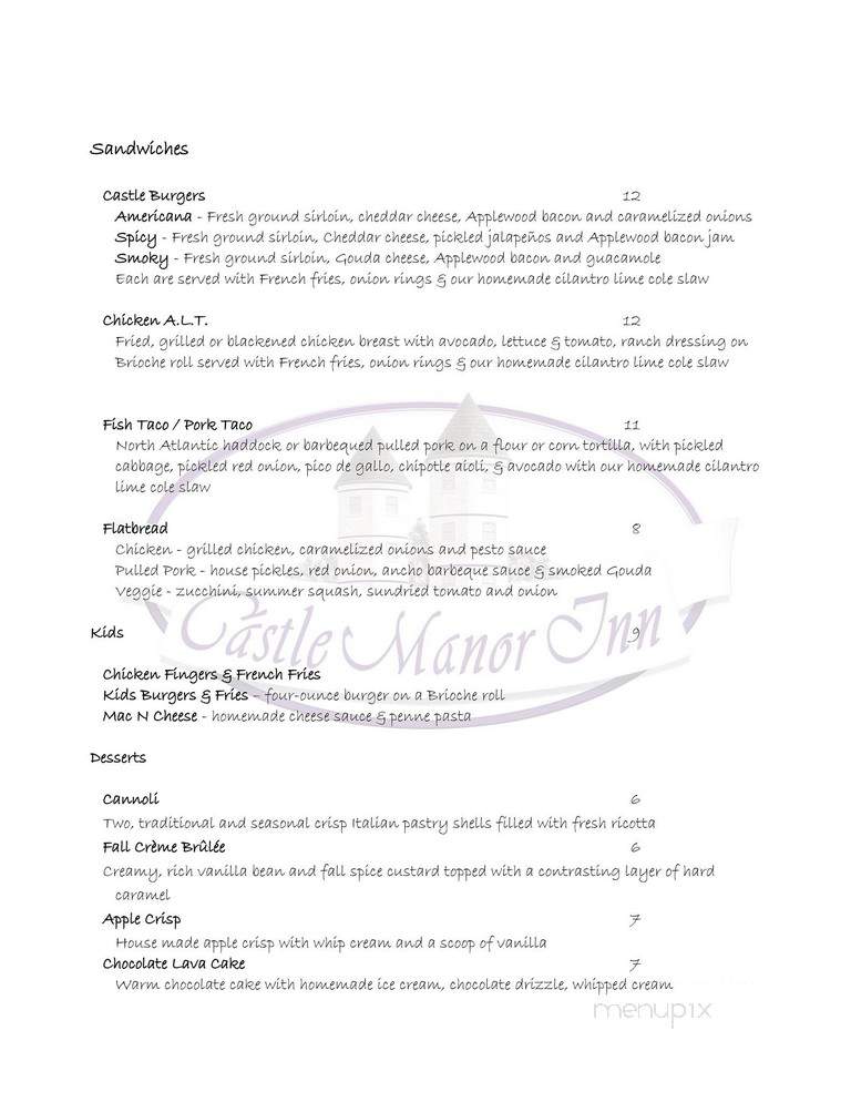 Sea Glass Restaurant - Gloucester, MA menu_pic