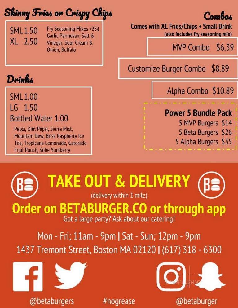 Beta Burger - Roxbury, MA
