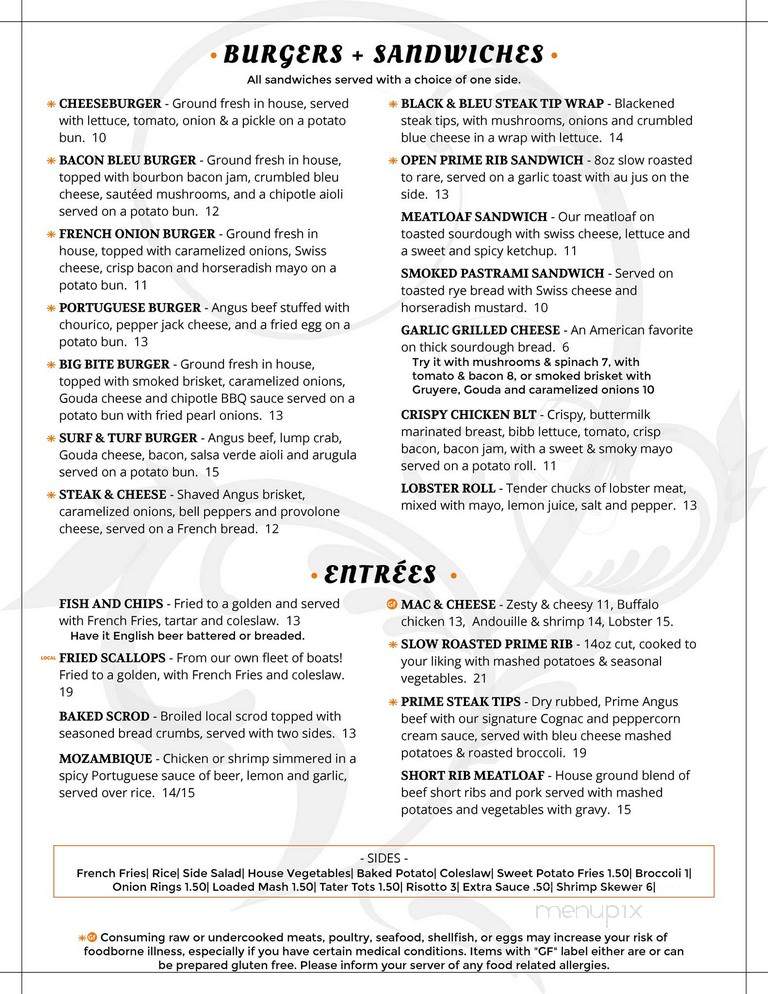 Ice Chest Bar & Grille - Fairhaven, MA menu_pic