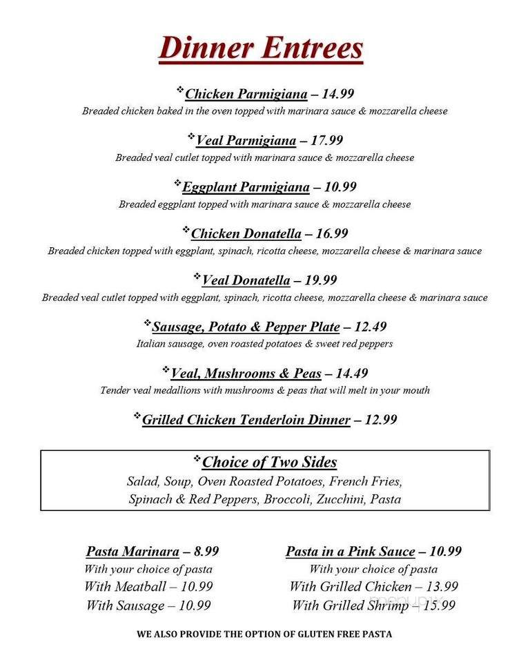 Tomaselli's at Rosario - Providence, RI menu_pic