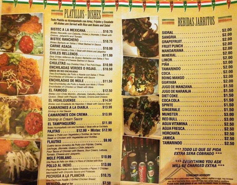 Hidalgo Restaurante - Central Falls, RI menu_pic