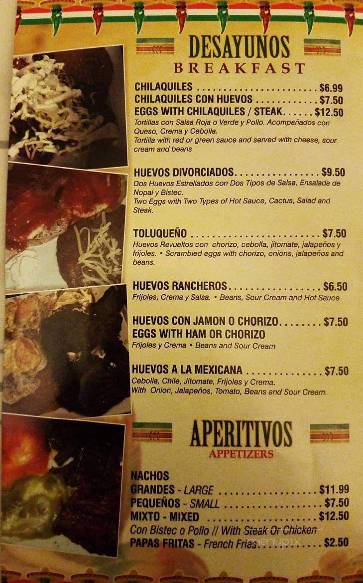 Hidalgo Restaurante - Central Falls, RI menu_pic