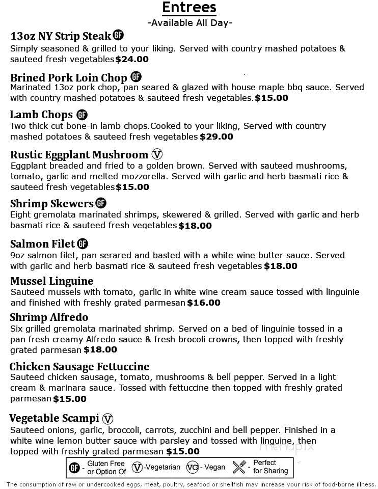 Alexanders Restaurant & Pub - Bradford, VT menu_pic