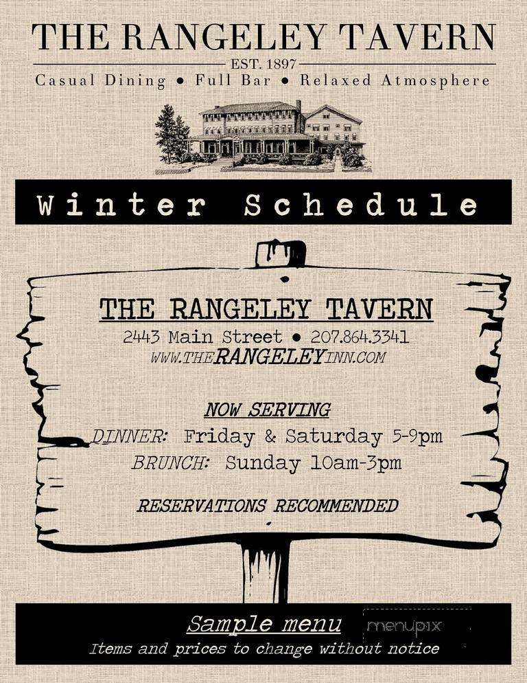 The Rangeley Tavern - Rangeley, ME
