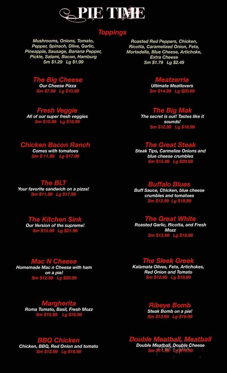 Old Rail Pizza Company - Somersworth, NH menu_pic