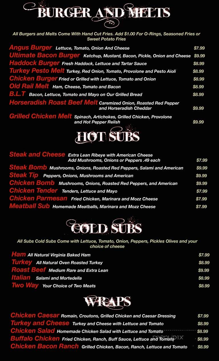 Old Rail Pizza Company - Somersworth, NH menu_pic