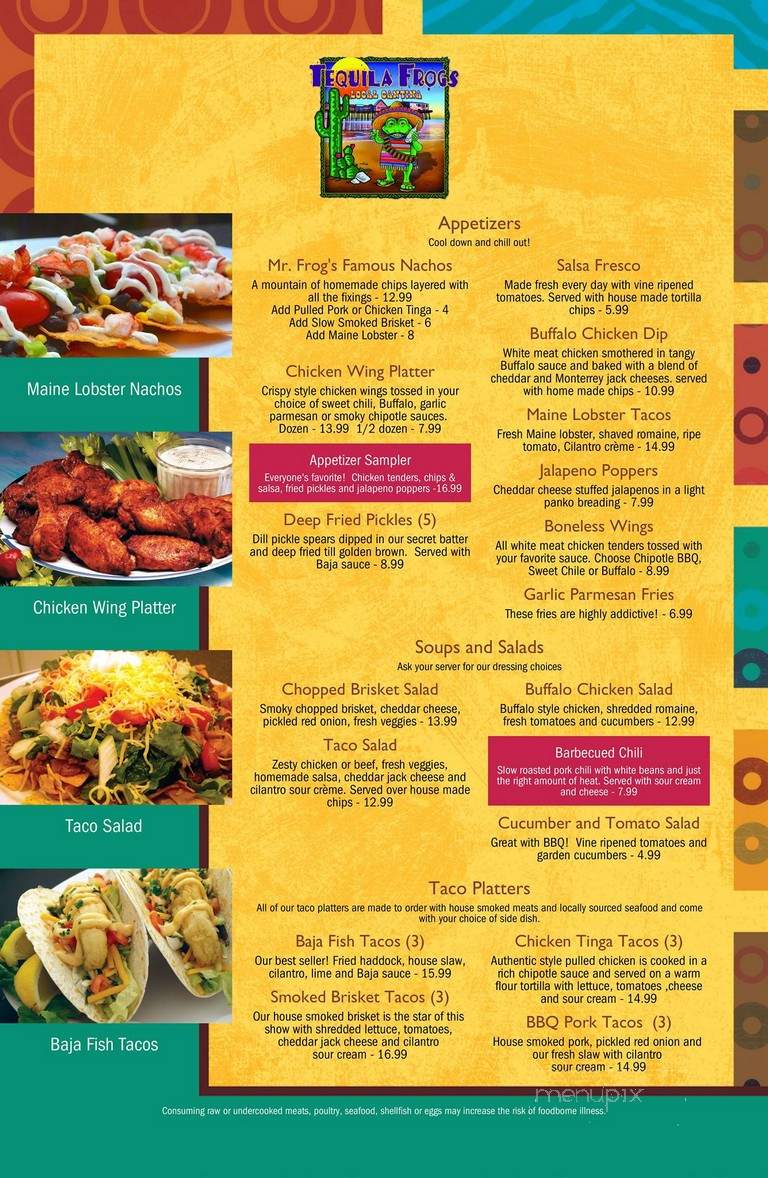Tequila Frogs - Old Orchard Beach, ME menu_pic