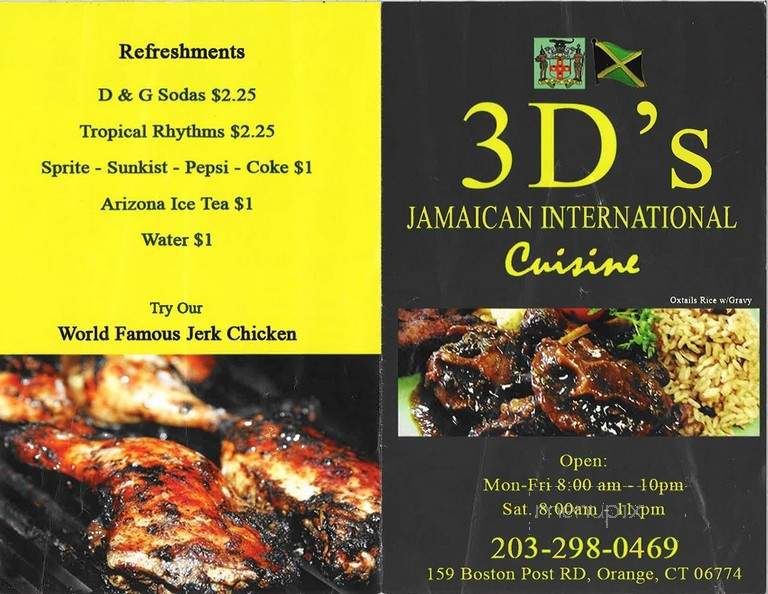 3d's Jamaican International Cuisine - Orange, CT