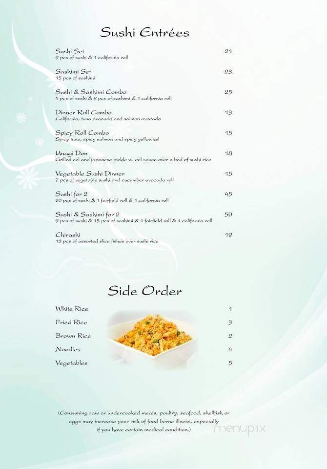 Nikko Hibachi Steakhouse & Lounge - Fairfield, NJ menu_pic