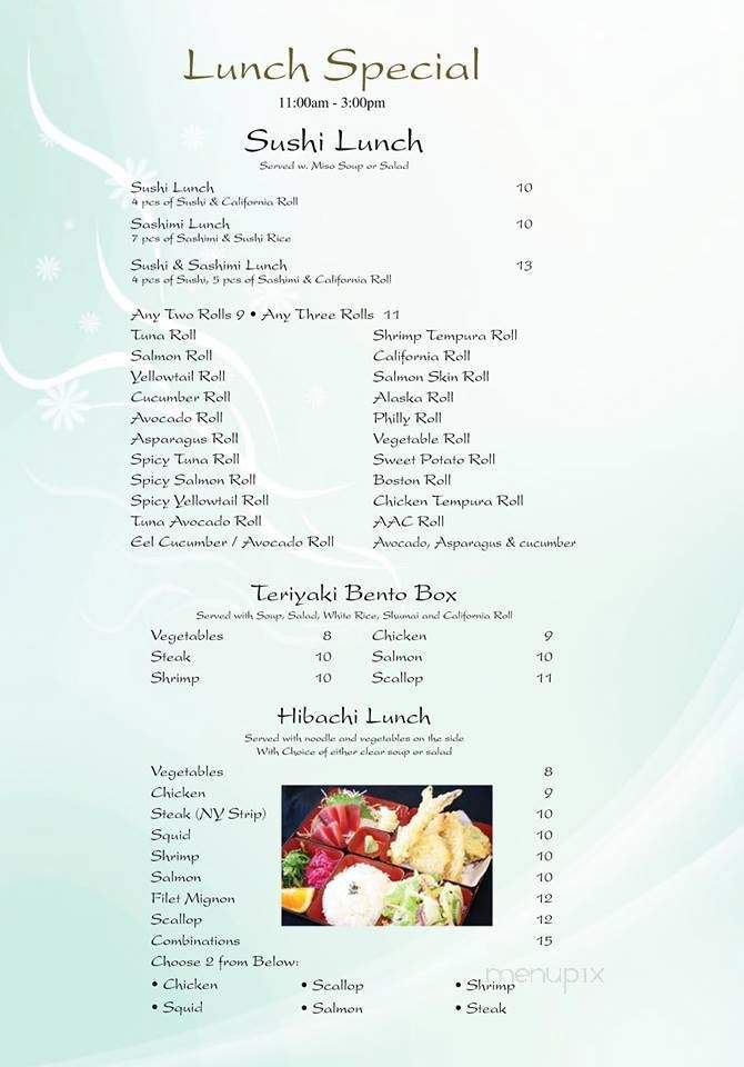 Nikko Hibachi Steakhouse & Lounge - Fairfield, NJ menu_pic