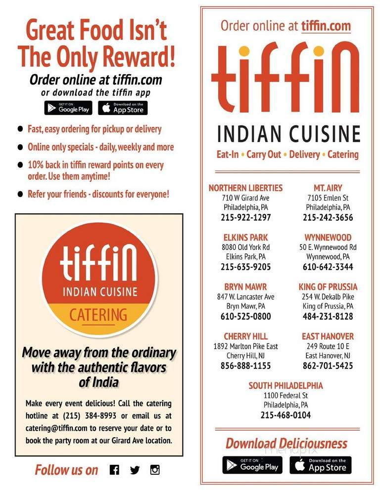 Tiffin Indian Cuisine - East Hanover, NJ