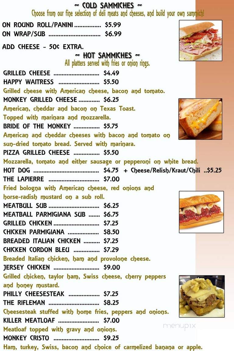 Flying Monkey Cafe & Deli - Sussex, NJ menu_pic