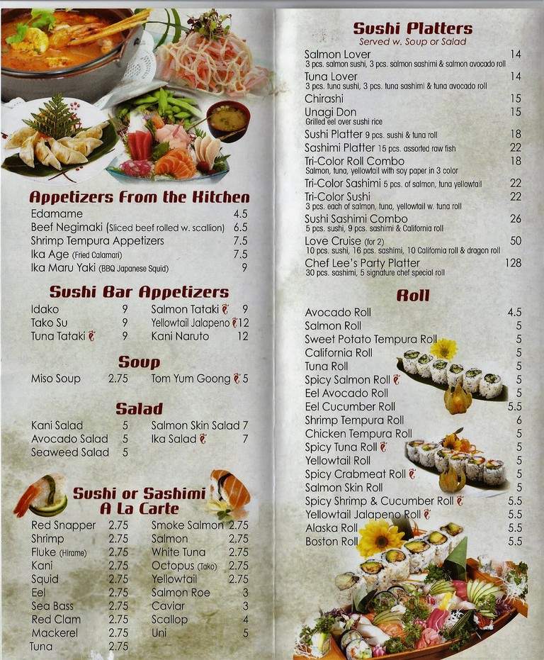 Chef Lee's - Voorhees, NJ menu_pic