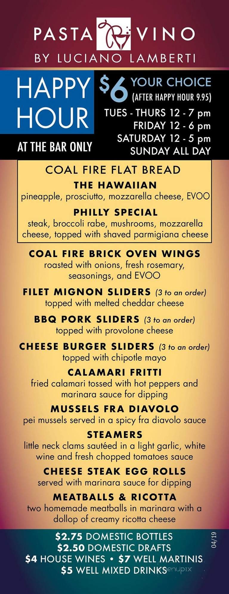 Pasta Vino - Berlin, NJ menu_pic