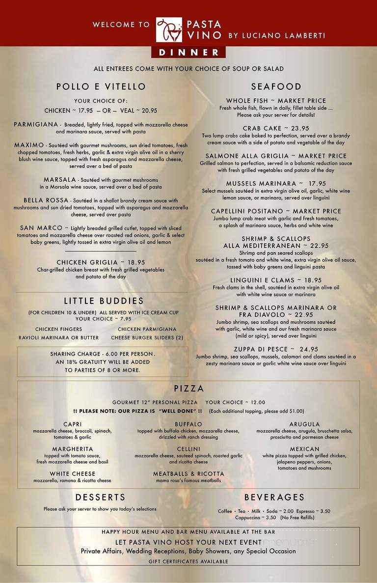 Pasta Vino - Berlin, NJ menu_pic