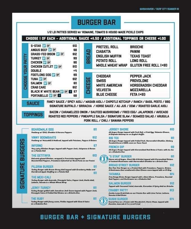 Shore Fire Grille - Surf City, NJ menu_pic