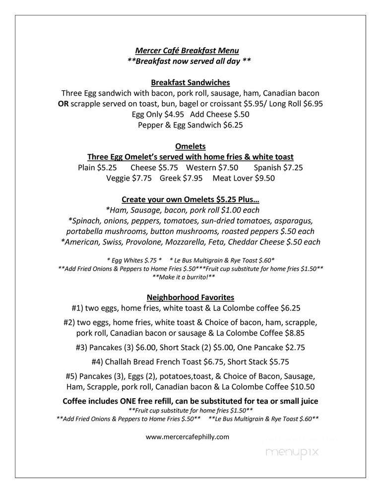 Mercer Cafe - Philadelphia, PA