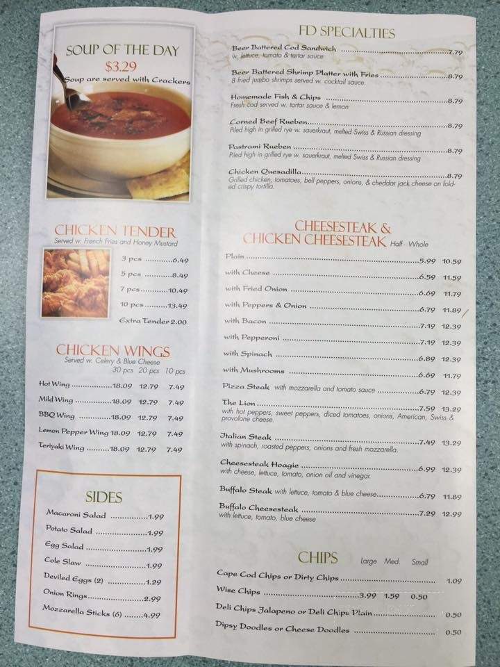 Fd Subs - Hamilton, NJ menu_pic