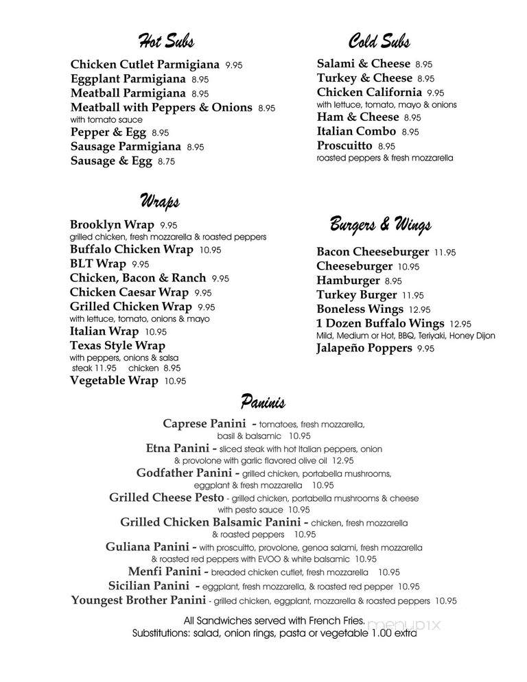 Two Brothers Deli & Pizza - Newburgh, NY menu_pic